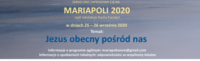 Jezus obecny pośród nas – Mariapoli Zoom