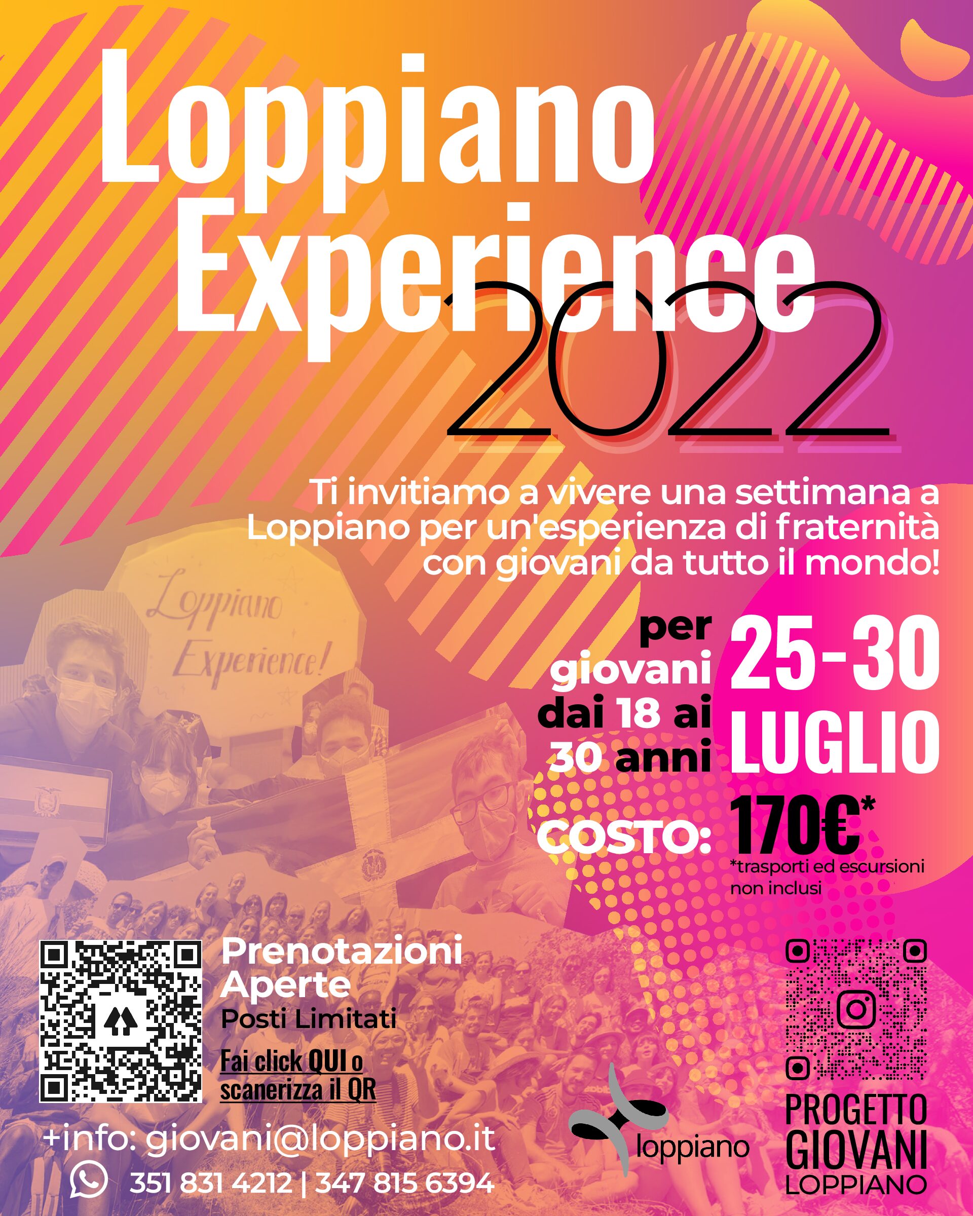 Une semaine pour vivre à fond le projet ‘Loppiano pour les jeunes’