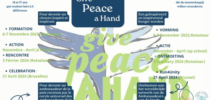 ‘Give Peace a Hand’ het 2023-2024 project voor tieners