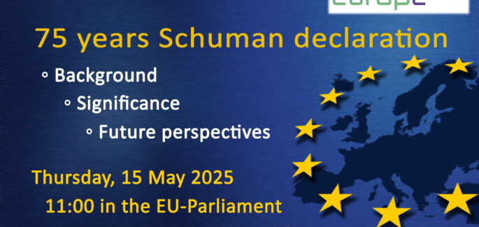 ‘Samen voor Europa’ via zoom de 75jaar van de Schuman Verklaring volgen 15.5.25