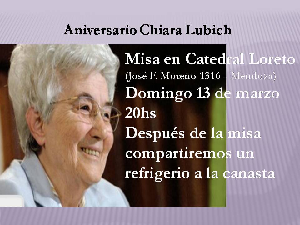 Aniversario Chiara Lubich 2016