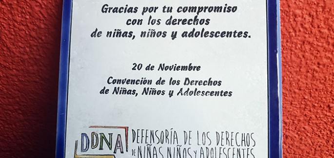 Reconocimiento al trabajo con niños