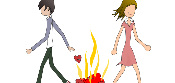 A relationship that splits