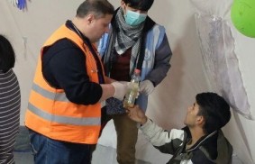 A Syrian doctor at the refugee camp