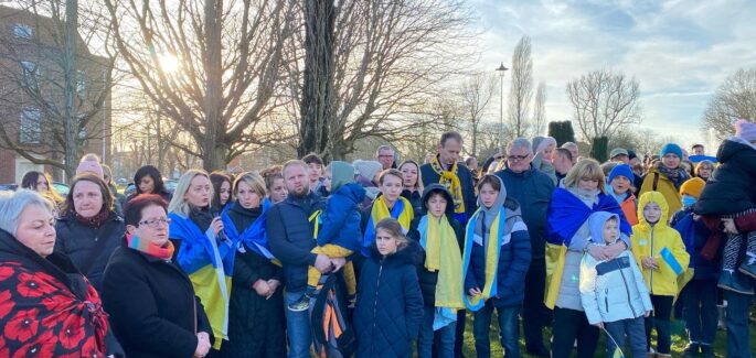 In solidarity with Ukraine in Welwyn Garden City