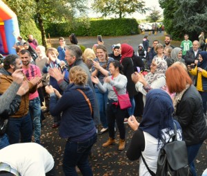 Syrians and Irish clapping music and dance at Focolare Centre, Curryhills