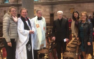 Sharing the joy following Fr Edward's installation at St Anne's Cathedral