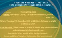 Focolare 80th Anniversary Celebration in Belfast