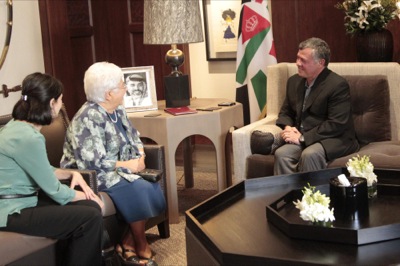 El Rey de Jordania recibe a la presidente de los Focolares