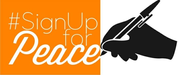 #SignUpForPeace