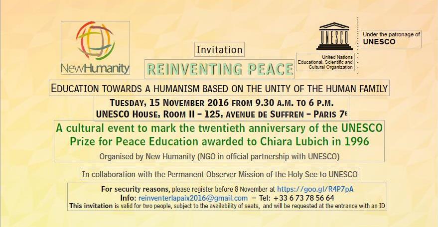 Reinventing Peace Invitation