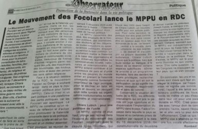 Repubblica Democratica del Congo: politici per l’unità
