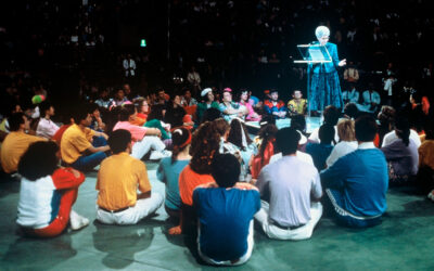 Chiara Lubich at Genfest 1990