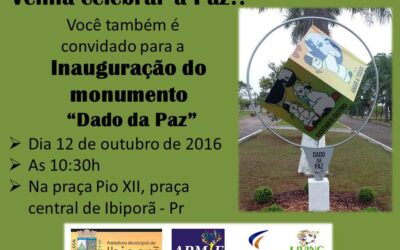 Inauguração do monumento “Dado da Paz”
