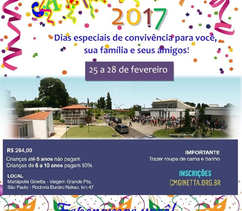 Encontro de Carnaval na Mariápolis Ginetta