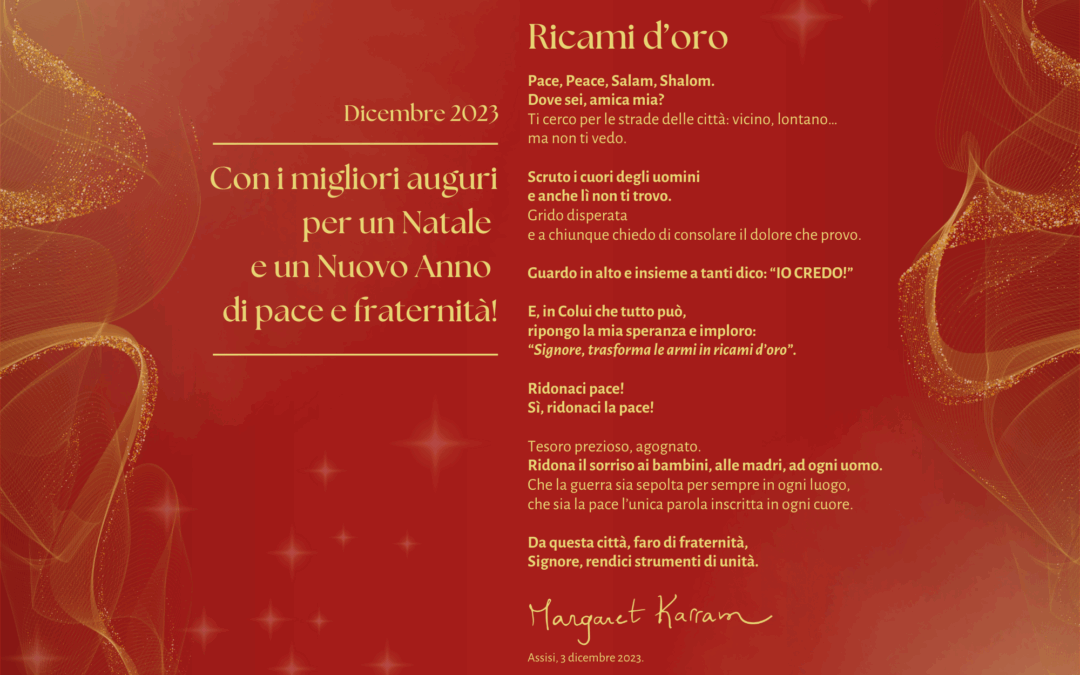 Chiedere in dono la Pace: gli auguri della Presidente dei Focolari