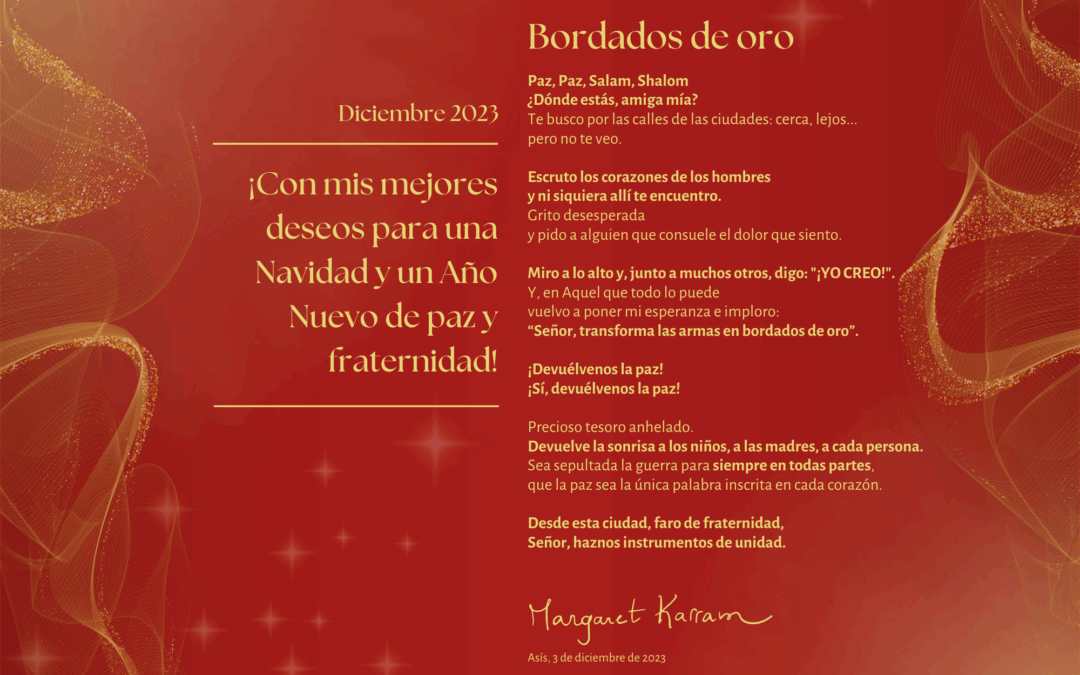 Implorar el don de la Paz: el saludo de Navidad de la Presidente de los Focolares