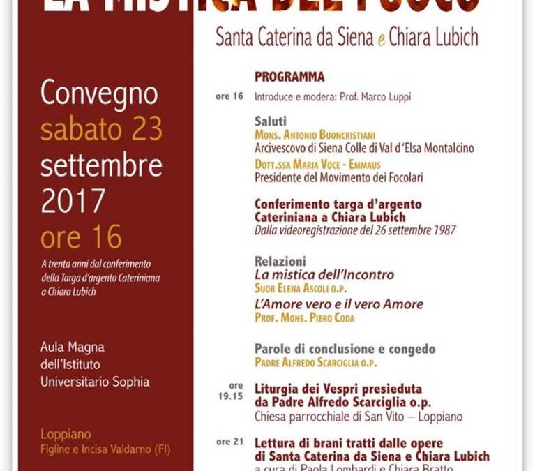 “La Mistica del Fuoco in Caterina e Chiara”