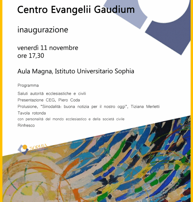 Instituto Universitario Sophia: Inauguración Centro Evangelii Gaudium