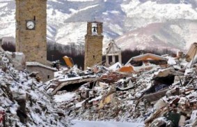 意大利中部地震與下雪